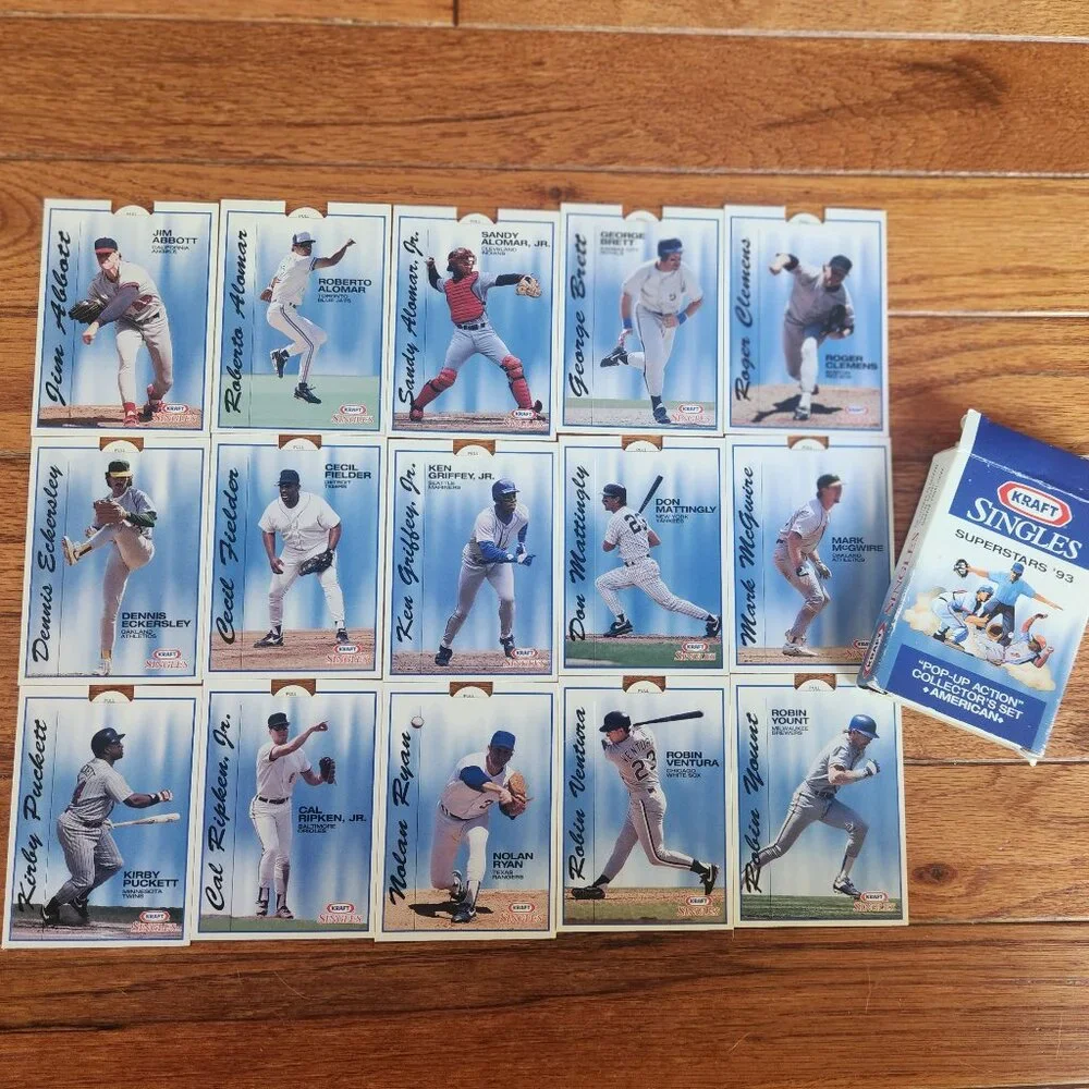 Vintage Baseball Cards - 1993 Kraft Singles Superstars Baseball Cards #1-15/30